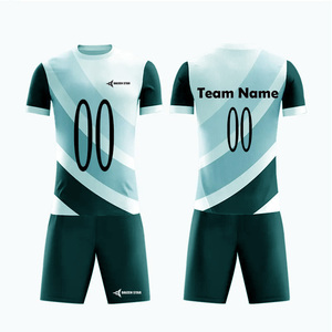 DAIZEN STAR Custom Soccer Jersey Set Short Sleeve V-neck Sublimated Geometric Print Moisture Wicking 100% Polyester Adult Unisex - Product Image 3