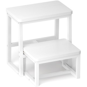 เก้าอี้สตูลเคลือบแลคเกอร์ MDF สีขาวเงา |   ขายส่งงานออกแบบร่วมสมัย |   โมราบาดาบัด - Product Image 2