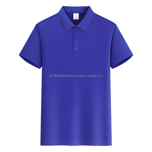 Camiseta de manga corta de color sólido 100% poliéster personalizada OEM con logotipo bordado, ropa de trabajo de color sólido, camisa polo - Product Image 6