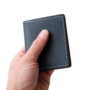Portefeuille minimaliste porte-cartes en cuir de vachette véritable personnalisé pour hommes LCH-0147 - Product Image 1
