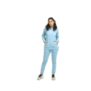 Conjunto Deportivo Informal y Cómodo para Mujer, Dos Piezas, Sudadera con Capucha y Pantalones Deportivos, Ropa Deportiva de Algodón y Felpa para Uso Diario - Product Image 2