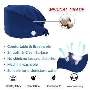 Disposable Waterproof Surgical <b>Caps</b> with Canvas Fabric Comfortable Protective Medical Apparel for Hospital <b>Scrubs</b> Uniforms - Product Image 3