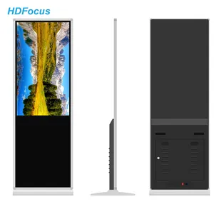 Pantalla de jugador de publicidad Pantalla táctil vertical de pie HD LCD Led Quiosco de señalización digital 4K Interior 43 pulgadas Negro