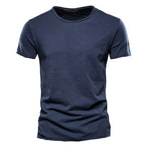 T-shirts décontractés pour hommes, été, blanc/noir, manches courtes, col rond, spandex/polyester, séchage rapide - Product Image 3