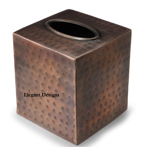 Caja de pañuelos chapados en oro, dispensador de pañuelos de mesa hecho a mano con forma Rectangular, cubierta de caja de pañuelos de la mejor calidad - Product Image 3