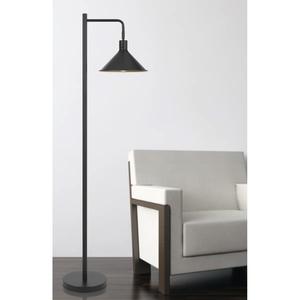 Lampe de sol industrielle en métal noir avec design en cage et support E27 pour intérieurs modernes - Product Image 6