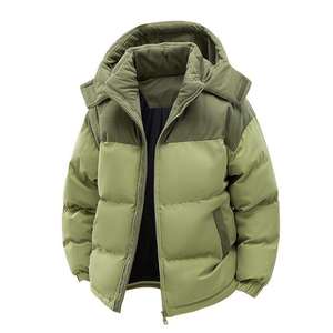 New Spring Unisex Coated Puffer Jackets Casual Waterproof Windproof <b>Camouflage</b> Front Customizable High Street Style Outwear - Product Image 3