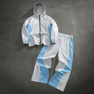 Wholesale Custom Team Apparel Factory Oversized Windbreaker <b>Sets</b> Puff Print OEM Private Label - Product Image 4