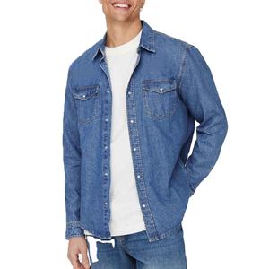 Chemises en jean pour hommes à boutons corne, respirantes, de haute qualité, à carreaux, formelles et décontractées, avec logo personnalisé, pour l'été, nouveau modèle, à prix compétitifs - Product Image 2