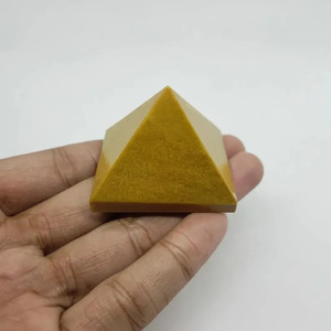 Wholesale 30-35mm Pyramid Muntaha Agate Handmade Natural Stone Bulk Reiki Crystals Yellow Jasper Premium Quality Khambhat - Product Image 2