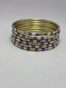 Custom Made Brass <b>Bangles</b>,cuffs and <b>Bangle</b> Sets Made From Resin Inlay & Embedded with Coloured Stones for Fashion Jewelry Stores - Product Image 2