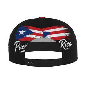 Casquette Snapback Drapeau Porto Rico Noire 6 Panneaux Réglable Unisexe Style Urbain Impression par Transfert Thermique sur le Panneau Avant - Product Image 5