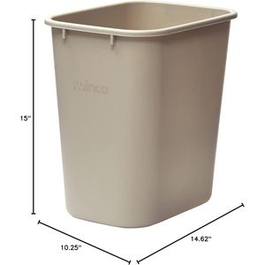 Cestino per Rifiuti da 7 Galloni in Beige per Uso Domestico e Ufficio - Product Image 2