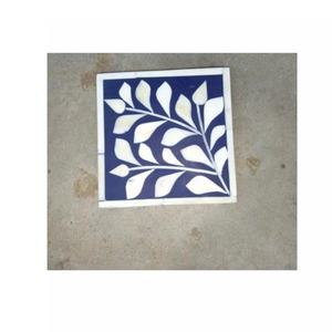 Dessous de verre incrusté d'os à motif floral, lot de 4 verres à thé et à café pour table à manger, sous-verre pour toute occasion de cuisine - Product Image 2