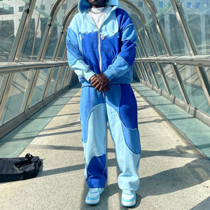 Custom Blank 500GSM Heavyweight Boxy Hoodie Tracksuit Cotton Oversized Hip Hop Hoodie and <b>Sweatpants</b> <b>Set</b> Manufacturer - Product Image 6