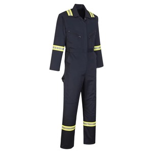 Combinaison de sécurité unisexe haute visibilité en polyester/coton avec taille élastique pour une protection maximale – Industrie du cuir et de la beauté - Product Image 2
