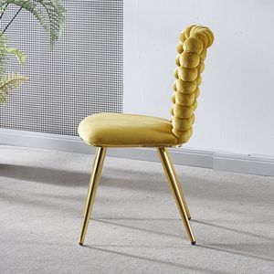 Set di 2 Sedie da Pranzo Moderne e Confortevoli con Gambe in Tubo di Ferro e Morbidi Cuscini, Schienale Pratico per Sala da Pranzo, Soggiorno, Caffè - Product Image 2