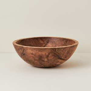 Cuenco de madera rústico premium de diseño profundo para servir frutas, pan, ensaladas y como centro de mesa decorativo. - Product Image 3