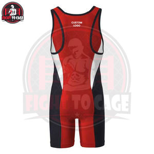 Nuevo Singlet de Lucha Libre, Personalizado con Impresión OEM, Spandex y Poliéster, Ropa de Artes Marciales, Cuello Redondo, Traje Deportivo Elástico y Transpirable - Product Image 2