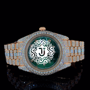 Montre-bracelet en acier inoxydable de qualité supérieure, sertie de diamants, boîtier durable avec design brillant pour les occasions décontractées, les fêtes et les soirées - Product Image 1