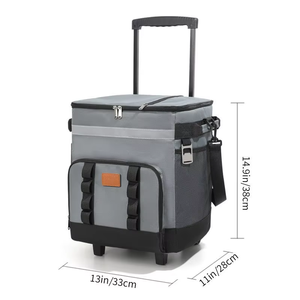 Professional Large Capacity Rolling <b>Insulated</b> Picnic Bag Waterproof Thermal Cooler with Wheels for Outdoor Travel and Camping - Product Image 6