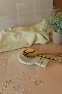 Handmade Marble <b>Spoon</b> Rest With Premium Finish Kitchen <b>Spoon</b> Holder For Cooking And <b>Serving</b> Use - Product Image 3