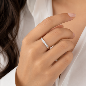 <b>Emerald</b> Cut Diamond Mother's Day Gift <b>Ring</b> 925 Sterling <b>Silver</b> Moissanite Engagement Women Band - Product Image 4
