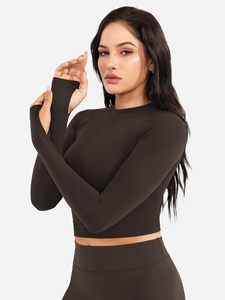 <b>Long</b> Sleeve Top With Scrunch Butt Shorts Sets For Women Yoga 2 Piece Summer Casual Solid Crew Neck <b>Matching</b> T-shirt Set Running - Product Image 4