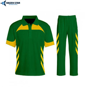 Uniforme de cricket pour homme DAIZEN STAR, vert et blanc, manches courtes, avec pantalon assorti, respirant, coupe classique, toutes saisons - Product Image 6