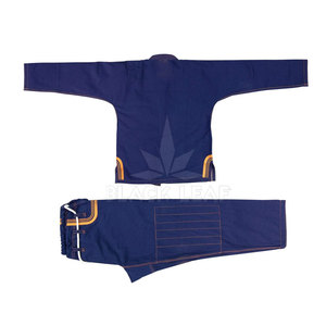 High Quality Top Selling BLACK <b>LEAF</b> BJJ Gi Uniform 100% Cotton Windproof Contrasting Color Stitching Light Weight New Design - Product Image 4