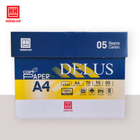 Papier Copie A4 HONGHA Delus 70 g/m² Haute Qualité Vietnam OEM/ODM Pris en Charge 500 Feuilles/Rame Emballage Entièrement Automatisé MOQ 200 Blanc