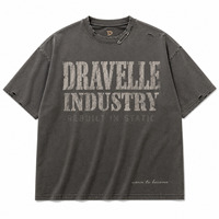 T-shirt graphique surdimensionné pour homme, 100% coton, style Y2K, streetwear, par Dravelle Industry