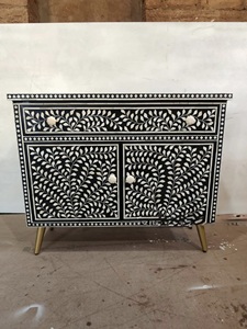 ILAHI's Bone Inlay <b>Drawer</b> Modern Design Agate Detailing <b>Storage</b> Portable Home Furniture - Product Image 4