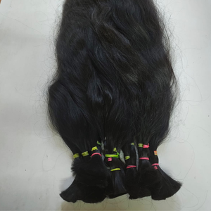 Cheveux humains indiens vierges en gros, provenant d'un seul donneur, qualité fabricant, cuticules alignées, double trame machine, toutes couleurs, permanentables - Product Image 2