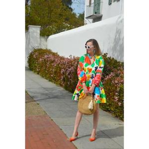 Vestido Midi Hecho a Mano, Moderno, Natural, con Diseño Personalizado para Mujer, Cuello en V, Algodón Puro, Verano, Ecológico, Informal, para Regalo - Product Image 1