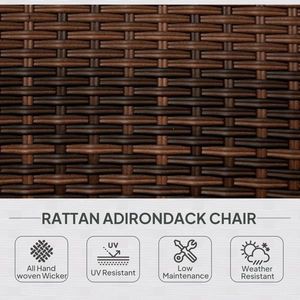 Sedie da Esterno in Rattan con Braciere, Elegante Collezione di Arredamento da Giardino - Product Image 3