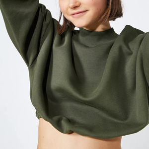 Sweat-shirt ample personnalisé pour femmes avec logo brodé et molleton épais pour les marques de mode américaines en gros - Product Image 1