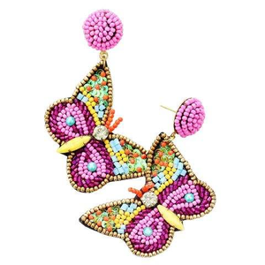 Pendientes para mujer en nuevo diseño moderno hecho a mano con cuentas bordadas multicolor de MD HANDICRAFTS. - Product Image 3