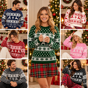 Suéter Unisex Casual de Navidad con Cuello Redondo, Tejido de Punto, Jersey de Invierno Festivo, 100% Acrílico, Diseño Personalizado, Suministro de Suéteres - Product Image 5