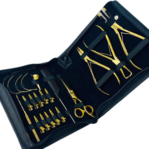 Hair <b>Extension</b> Micro <b>Bead</b> Tool Kit with Pliers Needles Hook Loop Scissors Professional Salon Hair Installation Tools Set - Product Image 3