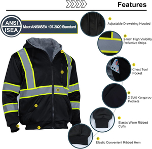 Professional <b>Winter</b> Safety Jacket Waterproof High Visibility <b>Workwear</b> Premium Manufacturer - Product Image 4