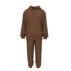 Survêtement décontracté respirant et épais pour hommes et femmes, coupe oversize ample, avec jambes évasées, larges, droites, fuselées, à revers ouverts et ourlet ouvert - Product Image 3