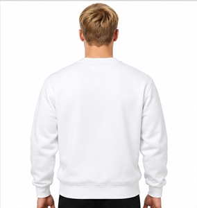 Sweat-shirt blanc à col rond pour homme Index Apparel, imprimé loup, pull décontracté, coupe classique, tricot en coton pour l'automne - Product Image 2