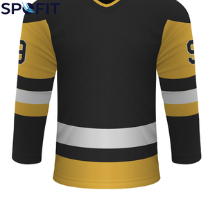 Maillot de hockey sur glace vierge surdimensionné en gros, personnalisable avec logo et numéro, équipement de hockey multiple, combinaison de hockey, maillot de hockey à manches longues - Product Image 3