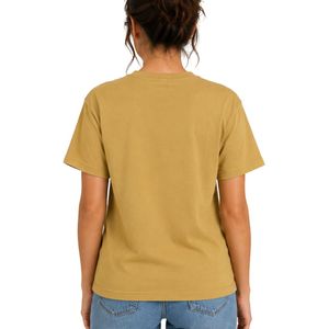 เสื้อยืดคอกลมสีน้ำตาลขี้ม้าพิมพ์ลายดอกไม้สำหรับผู้หญิง ผ้าฝ้าย สไตล์ลำลอง ทรงโอเวอร์ไซส์ ใส่สบายในฤดูร้อน รับผลิตตามแบบ OEM เสื้อผ้าสตรีทแวร์ - Product Image 2
