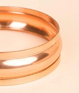 Pulseras de Cobre Sólido Martillado y Bañado en Oro de Alta Calidad para Sanación, Brazaletes de Seda, 99.99% Cobre Puro - Product Image 4