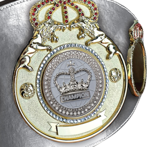 High Quality premium Silver Championship Belt with Crown Design Engravable Sports Title Belt for Events - Product Image 4