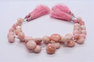 ลูกปัดโอปอลสีชมพูธรรมชาติทรงหัวใจเหลี่ยมเพชรพลอย ขนาด 10-15 มม. ลูกปัดพลอยโอปอลสีชมพู 8 นิ้ว ลูกปัดโอปอลรูปหัวใจสีชมพูสำหรับทำเครื่องประดับ - Product Image 3
