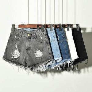 Manufactory Direct Regular Fit <b>High</b> <b>Waist</b> Breathable Denim <b>Shorts</b> Women's Hot <b>Shorts</b> Ruffles Customized <b>Jeans</b> - Product Image 6