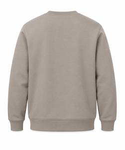 Sweat-shirt pour homme avec surpiqûres contrastées, logo personnalisé et molleton épais, style minimaliste, pull en coton tricoté, vêtement d'automne - Product Image 6